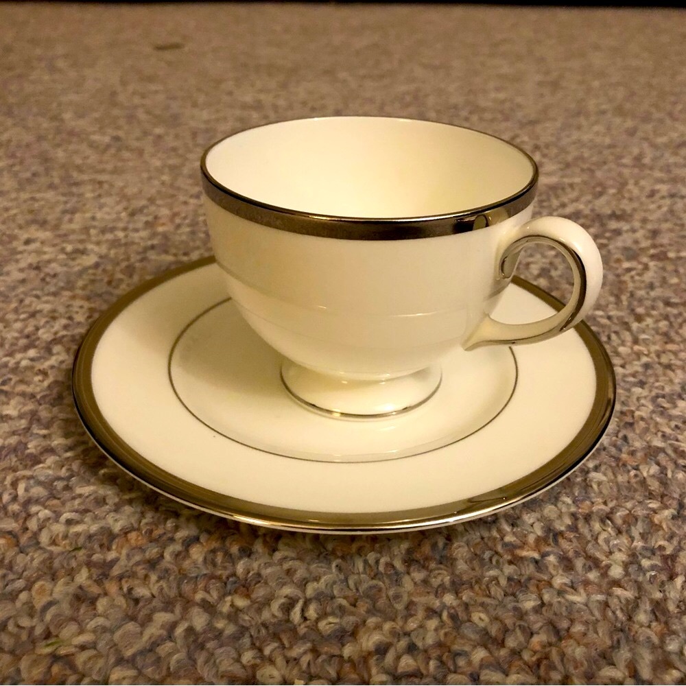 Bone china - Carlyn Tea cup and Dessert plate by Wedgwood